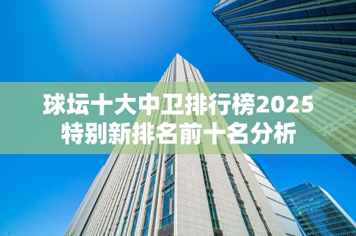 球坛十大中卫排行榜2025特别新排名前十名分析