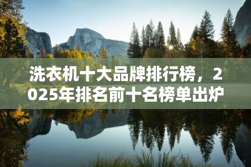 洗衣机十大品牌排行榜，2025年排名前十名榜单出炉