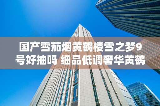 国产雪茄烟黄鹤楼雪之梦9号好抽吗 细品低调奢华黄鹤楼雪之梦