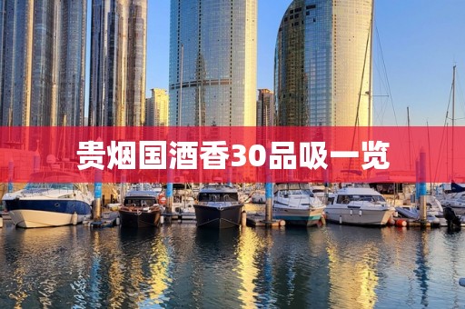 贵烟国酒香30品吸一览