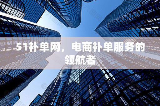 51补单网，电商补单服务的领航者