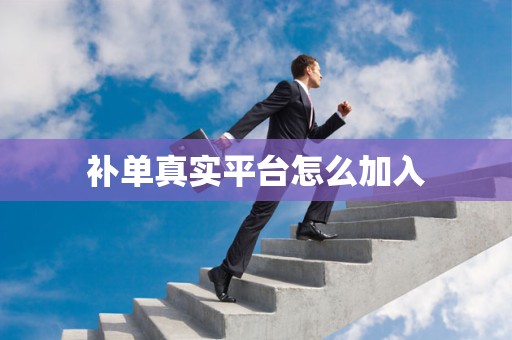 补单真实平台怎么加入