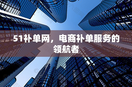 51补单网，电商补单服务的领航者