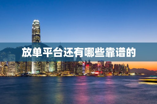 放单平台还有哪些靠谱的
