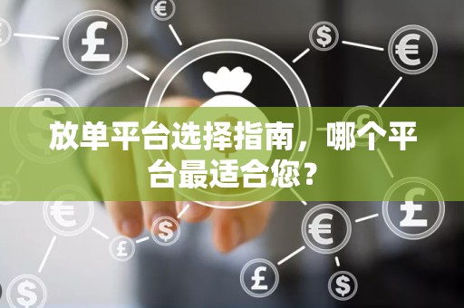 放单平台选择指南，哪个平台最适合您？