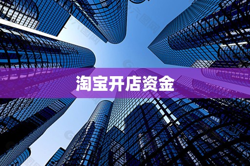 淘宝开店资金