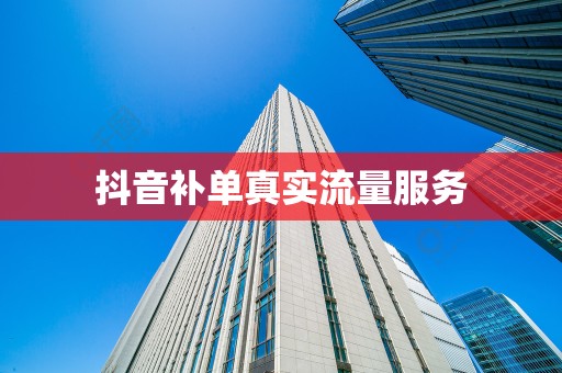 抖音补单真实流量服务