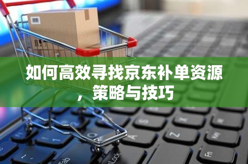 如何高效寻找京东补单资源，策略与技巧