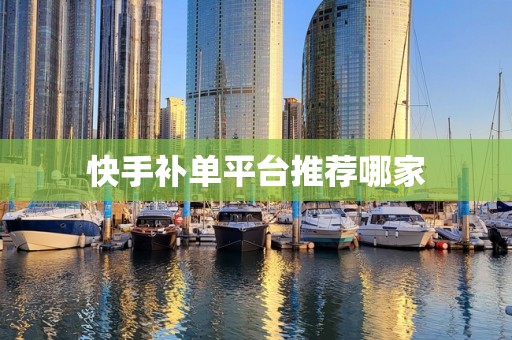 快手补单平台推荐哪家