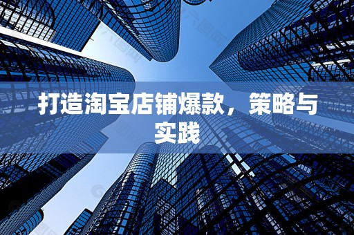 打造淘宝店铺爆款，策略与实践