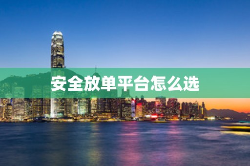 安全放单平台怎么选