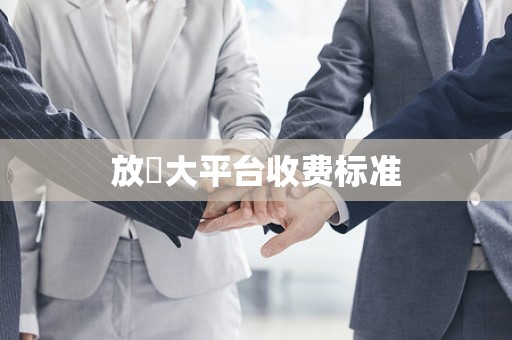 放單大平台收费标准