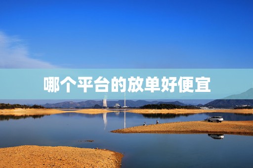 哪个平台的放单好便宜