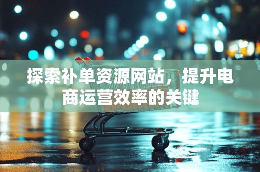 探索补单资源网站，提升电商运营效率的关键