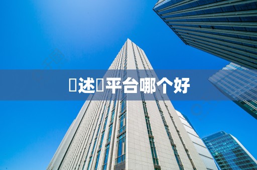陳述單平台哪个好