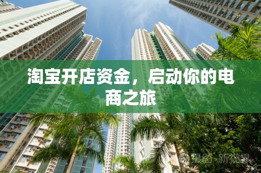 淘宝开店资金，启动你的电商之旅