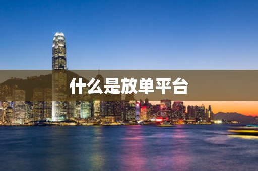 什么是放单平台