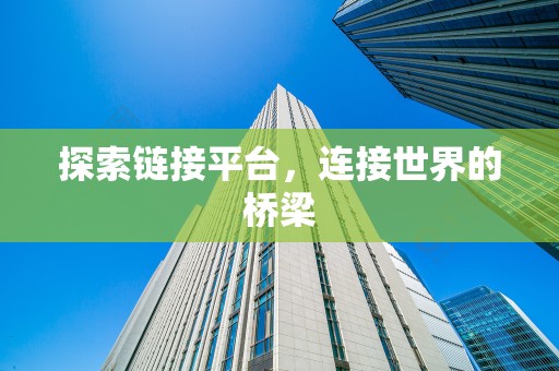 探索链接平台，连接世界的桥梁