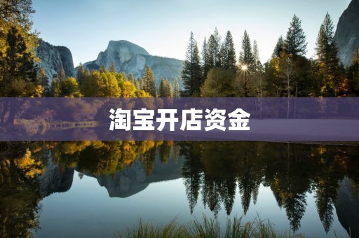 淘宝开店资金