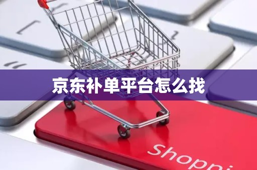 京东补单平台怎么找