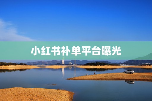 小红书补单平台曝光