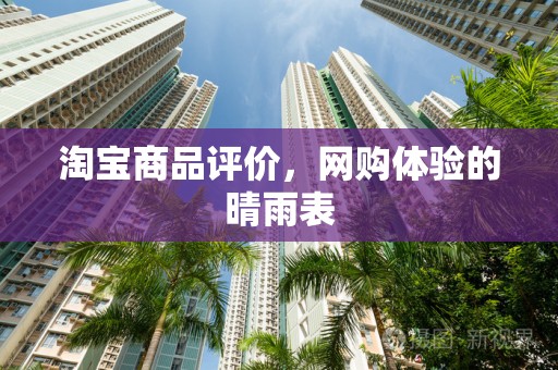 淘宝商品评价，网购体验的晴雨表
