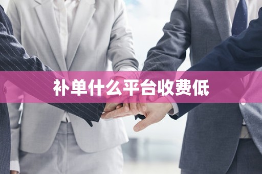 补单什么平台收费低