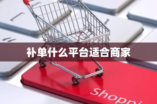补单什么平台适合商家