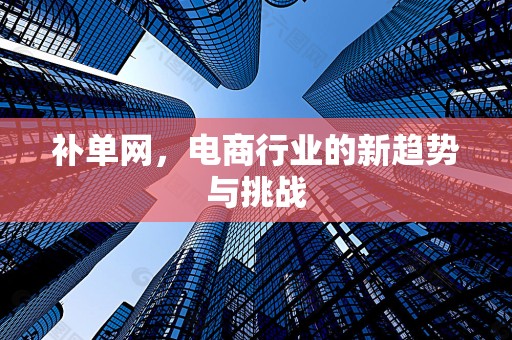补单网，电商行业的新趋势与挑战