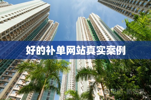 好的补单网站真实案例