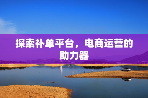 探索补单平台，电商运营的助力器