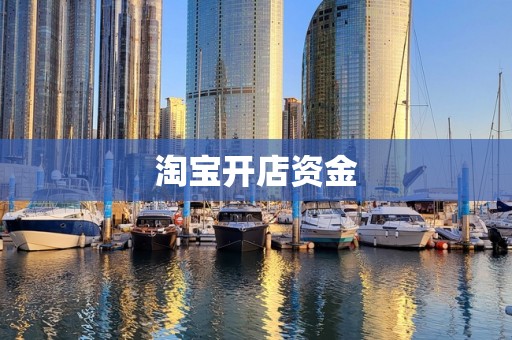 淘宝开店资金