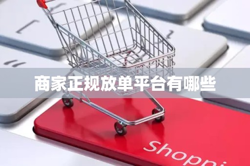 商家正规放单平台有哪些
