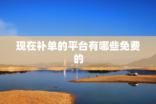 现在补单的平台有哪些免费的
