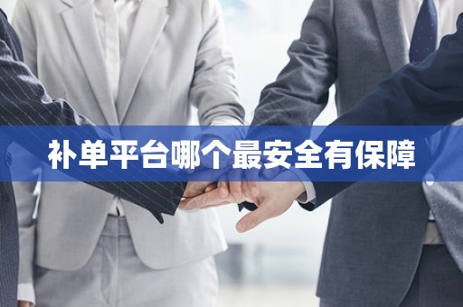 补单平台哪个最安全有保障