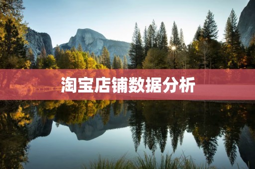 淘宝店铺数据分析