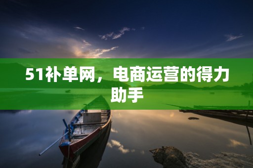 51补单网，电商运营的得力助手